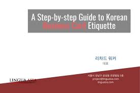 Mirror the other person's body language. A Step By Step Guide To Korean Business Card Etiquette Lingua Asia