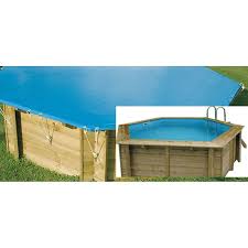 Bache de securite piscine bois. Bache De Protection Piscine Bois Ubbink Forme Hexagonale 410 Cm