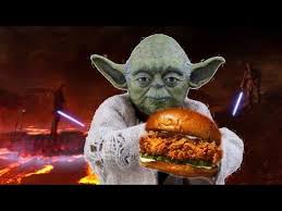 Asmr Yoda Eats A Popeyes Chicken Sandwich As Anakin Burns On Mustafar Youtube Popeyes Chicken Chicken Sandwich Star Wars Memes