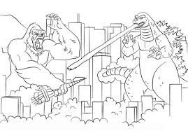 Godzilla Coloring Pages Printable Coloring Pages Birthday Coloring Pages King Kong