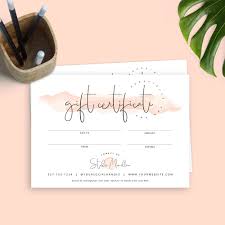 Elegant Gift Certificate Template Business Gift Voucher Etsy In 2020 Printable Gift Cards Beauty Gift Certificate Gift Certificate Template