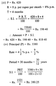 Selina Concise Mathematics Class 7 Icse Solutions Chapter 10 Simple Interest Cbse Tuts Https Www Cbsetut Simple Interest Math Studying Math Simple Interest