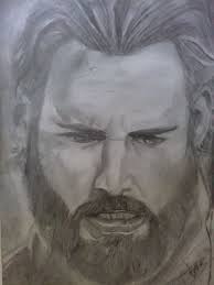 Captain america and his beard in avengers: Captain America Prithivi Drawings Illustration Entertainment Movies Action Adventure Artpal