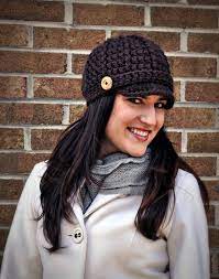 Crochet Brimmed Newsboy Cap Pattern Crochet Hats Crochet Cap Newsboy Cap Pattern