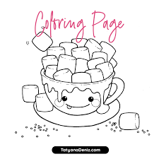 Curb appeal takes on a whole new meaning when a house is painted in cheerful, unexpected hues! Free Coloring Page Printable Pdf With Hot Chocolate And Marshmallows