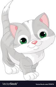 This list of fictional cats and other felines is subsidiary to the list of fictional cats. Gray Kitten Download A Free Preview Or High Quality Adobe Illustrator Ai Eps Pdf And High Resolution Jpeg Cute Cartoon Animals Grey Kitten Animated Animals