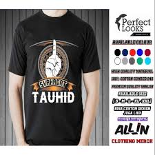 Intinya desain baju menampilkan hal positif. Kaos Dakwah Islami Tauhid Syahadat Tauhid Tauhid One Desain Keren Bahan Lembut Dan Nyaman Shopee Indonesia