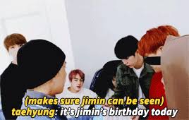 Bts singing happy birthday gif. My Collection Of Bts Kths Happy Birthday Jimin Ah I Love You The