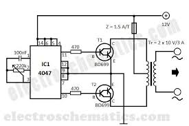 Diy 12v V 220v Dc Preobrazovatel Peremennogo Toka S Vstroennym Cmos 4047 Electronic Circuit Projects Electronic Schematics Converter