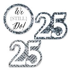 25th anniversary vow renewal ideas. We Still Do 25th Wedding Anniversary Diy Shaped Wedding Anniversary Paper Cut Outs Bigdotofhappiness Com