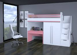 Polini Kids Hochbett Mit Kleiderschrank Und Schreibtisch 1447 9 Rakuten In 2020 Hochbett Bett Tisch Weiss