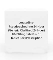 We provide the best prices for original brand products. Loratadine Pseudoephedrine 24 Hour Generic Claritin D 24 Hour 10 240mg Tablets 15 Tablet Box Prescription Only