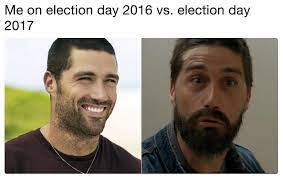 Me On Election Day 2016 Vs Election Day 2017 Matthew Fox Me On Election Day 2016 Vs 2017 Know Your Meme