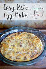 Easy Keto Low Carb Egg Bake By Sweetpea Lifestyle Recipe In 2020 Baked Eggs Low Carb Breakfast Casserole Breakfast Casserole Easy