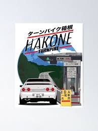hakone nissan skyline r32 gtr poster by 8800ag redbubble nissan skyline nissan nissan r32