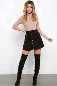 Suede My Day Black Suede Skirt Casual Winter Outfits Fall Outfits Outfits Invierno