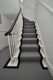 Grey Stair Runner With Black Binding Tape By Bowloom Ltd Www Bowloom Co Uk Www Offtheloom Co Uk Carpet Staircase Carpet Stairs Stair Runner Carpet