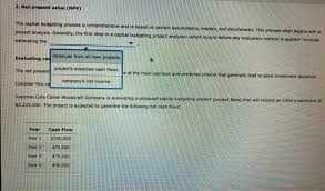 Cute camel is able to achieve this level of increased sales, but its interest costs increase from 10% to 15% of earnings before interest & taxes (ebit). Solved 2 Net Present Value Npv The Capital Budgeting P Chegg Com