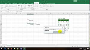 How To Add Datepicker Calendar To Cells In Excel 2019 Youtube