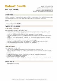 Sign Installer Resume Samples Qwikresume