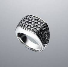 David Yurman Black Diamond Chevron Mens Ring