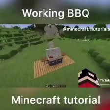 Minecraft Tutorial Working Bbq Video In 2020 Minecraft Tutorial Minecraft Decorations Minecraft Blueprints