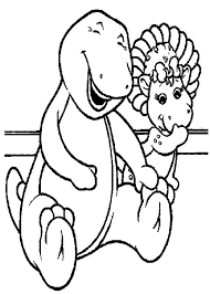 The best free, printable barney coloring pages! Barney Laughing With Baby Bop Coloring Pages Best Place To Color