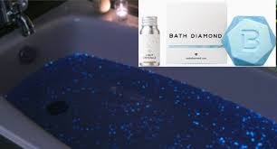 a bath bomb that lights up a bath