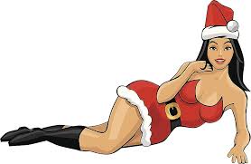 Amazon.com: Sexy Big Boob Woman in Santa Costume Cartoon Pen Art Vinyl  Decal Sticker (12