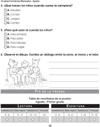 Pruebas formativas español y matemáticas 1°: Pruebas Formativas Mensuales Pdf Descargar Libre