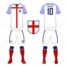 Three of nike's 2020 national team sets were unveiled at the nike innovation event in new york city in february 2020: Set Of Soccer Jersey Or Football Kit Template For England National Royalty Free Cliparts Vectors And Stock Illustration Image 69597329
