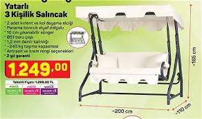 Yatarli 3 Kisilik Salincak Indirimde Market