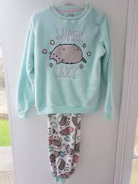 Pusheen Fleece Super Lazy Pyjamas Purchased From Primark Cute Sleepwear Kawaii Clothes Cute Outfits