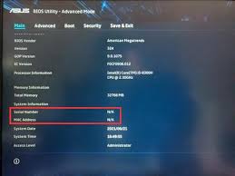 Press ctrl+s to reveal any hidden options in the bios menu. Help Asus N580gd Missing Serial Mac Address Unlock Hidden Settings