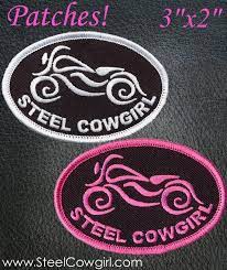 Steel Cowgirl Classic Bike Motorcycle Patch Steel Cowgirl Motorcycle Patches Patches