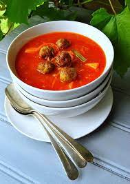 Chakalaka Soup With Little Boerewors Balls Scrumptious South Africa African Cooking South African Recipes African Food
