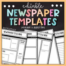 Free for educational purpose.created by:file size: Editable Newspaper Templates Ready To Use Templates By Teach And Sip