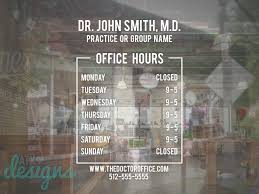 17 Customize To Show Your Office Hours Perfect For Doctor Offices Store Hours Sign Doctor Office Optometry Office