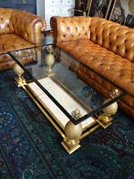 We can't think of more important beverages than coffee or tea. Maison Charles French Coffee Table With Pineapple Motifs C 1970 European Antiques
