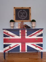 Antique Traditional Union Jack Dresser Red White And Blue Sold Union Jack Decor Union Jack Dresser Union Jack
