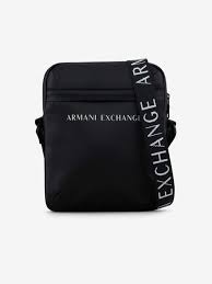 Черна мъжка малка чанта за кръст с надпис Armani Exchange - Мъжки чанти •  ZOOT.bg