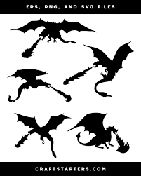 Dragon Breathing Fire Silhouette Clip Art Dragon Silhouette Silhouette Clip Art Dragon Images