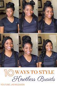 Knotless braids are stylish, low maintenance, and painless. 10 Hairstyle Ideas For Your Knotless Box Braids Braids Hairstyles Pictures Braided Hairstyles For Wedding Braided Bun Hairstyles