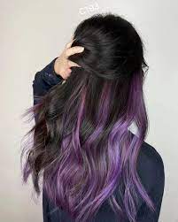Light Hair Salon - Joe on Instagram: “#balayagcolor #foilayage #ombrecolor  #underhaircolor #hairc… | Hair color underneath, Under hair color, Purple  underneath hair