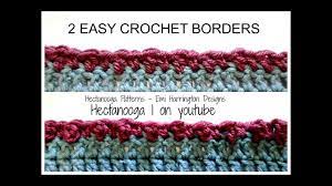 2 Super Simple Crochet Borders Alternate Double Crochet Border And Tri Crochet Edging Crochet Edgings And Borders Crochet Blanket Border