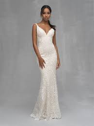 Beaded Sheath V Neck Wedding Dress Kleinfeld Bridal Wedding Dresses Kleinfeld Wedding Dress Couture Allure Bridal Couture