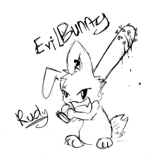 They will definitely enjoy coloring this cunning, but cute rabbit. Bad Bunny Drawing Cartoon
