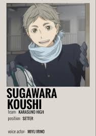 This will help you memorize the names because my friend doesn't want to watch the show and i'm a little pissed. Sugawara Koushi Poster In 2021 Anime Printables Anime Minimalist Poster Anime Minimalist