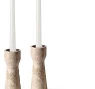 WORHE Candle Holders Italy True Natural Marble Set of 2 Pillar Taper  Candlestick Holder for Home Dinning Party Wedding Modern Christmas Decor  Premium ...