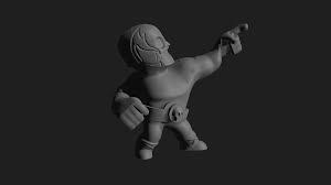 The damage is rather small. 3d Printed Brawl Stars El Primo Figurine By Ron Dino Pinshape